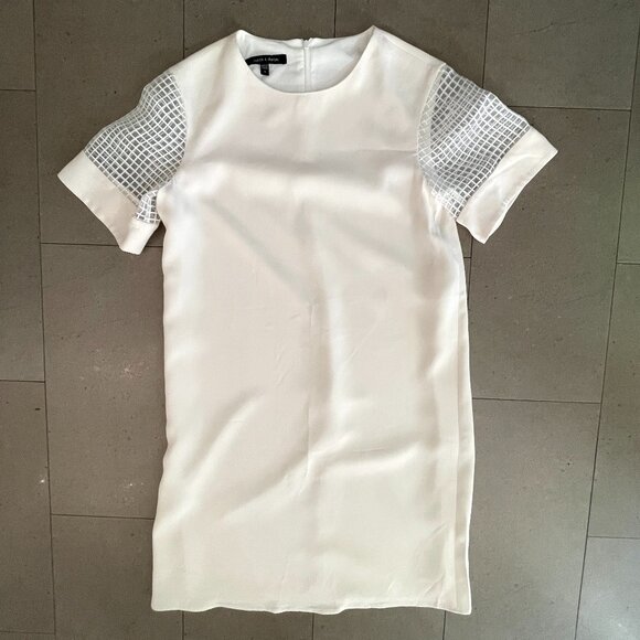 Judith & Charles Cream Silk Sheath Dress-Size 4-NEW (no tag) - Picture 1 of 9